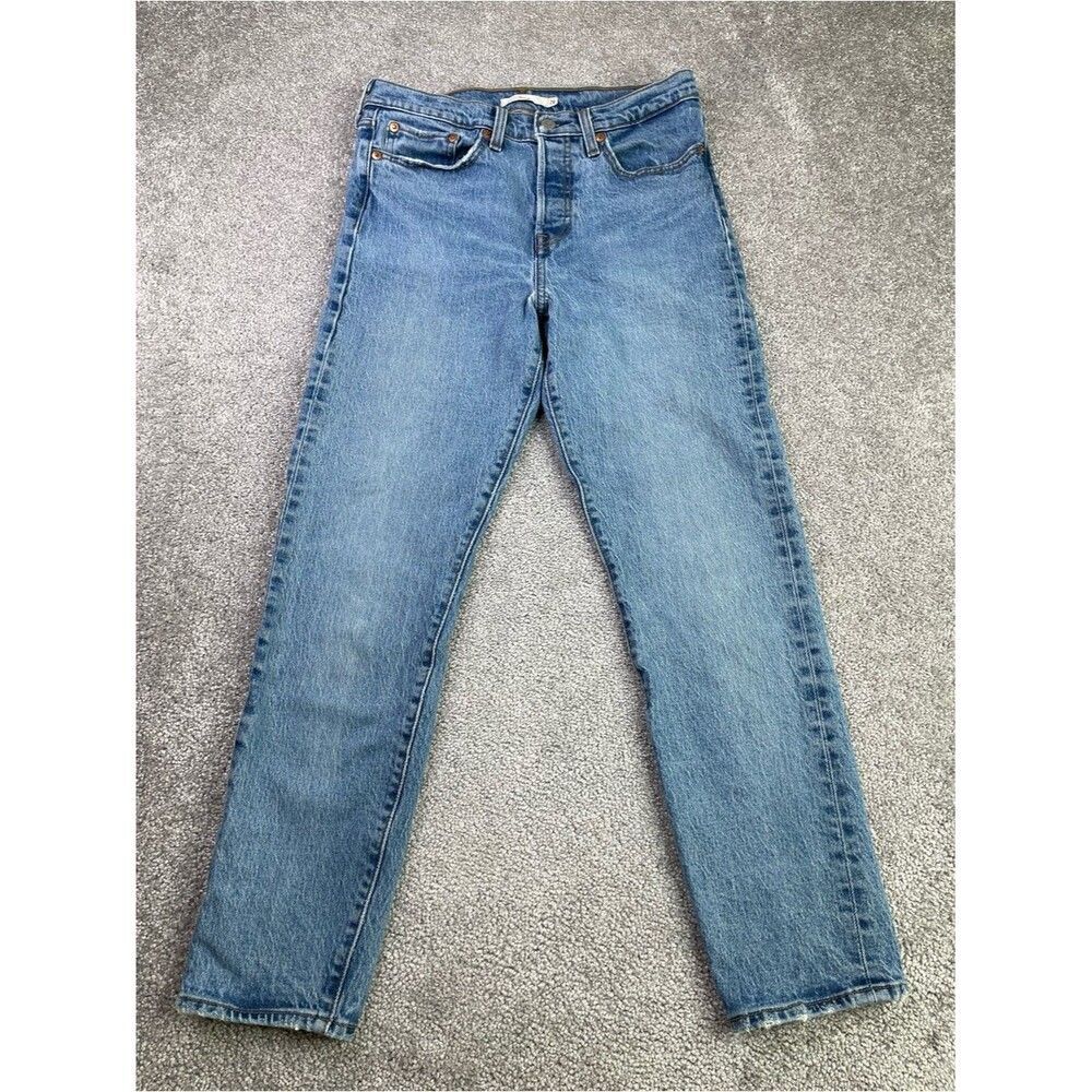 Levi’s Premium Wedgie Jeans Women’s 28 Blue Straight High Rise Button Fly